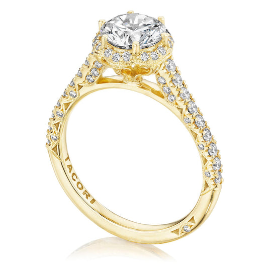 Tacori 18K Yellow Gold Round Bloom Engagement Ring