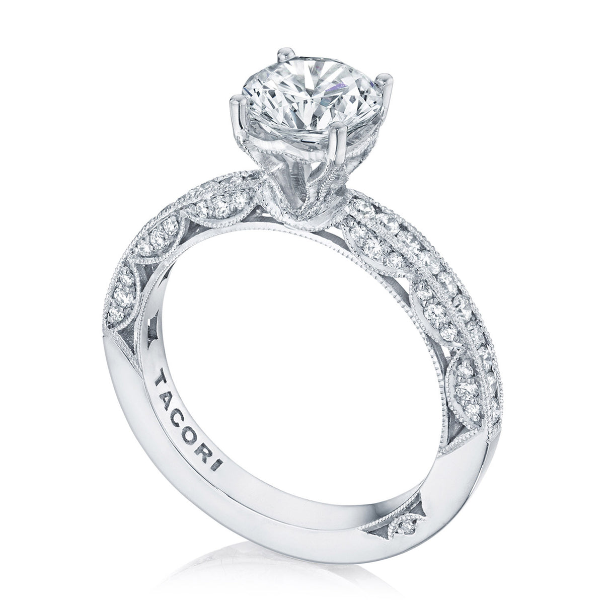 Tacori 18K White Gold Round Solitaire Engagement Ring