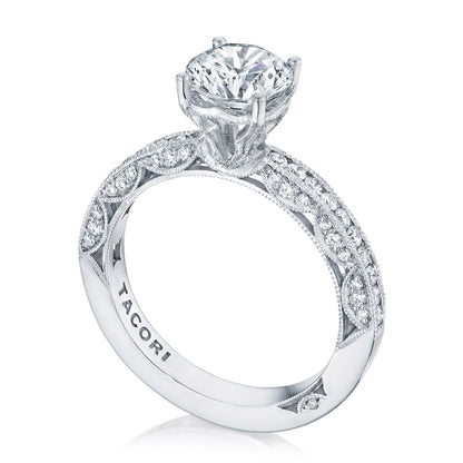 Tacori 18K White Gold Round Solitaire Engagement Ring
