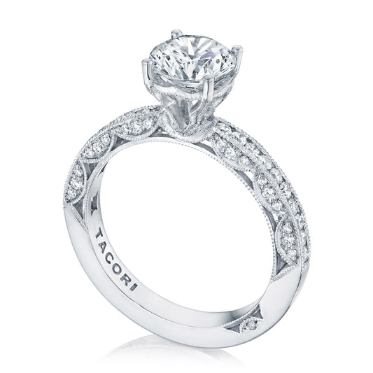 Tacori 18K White Gold Round Solitaire Engagement Ring