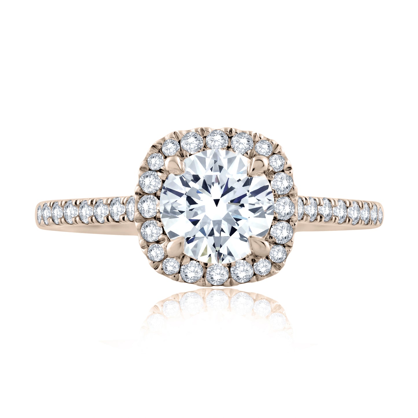 Diamond Engagement Ring with Quilts® Interior