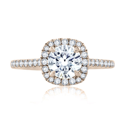 Diamond Engagement Ring with Quilts® Interior
