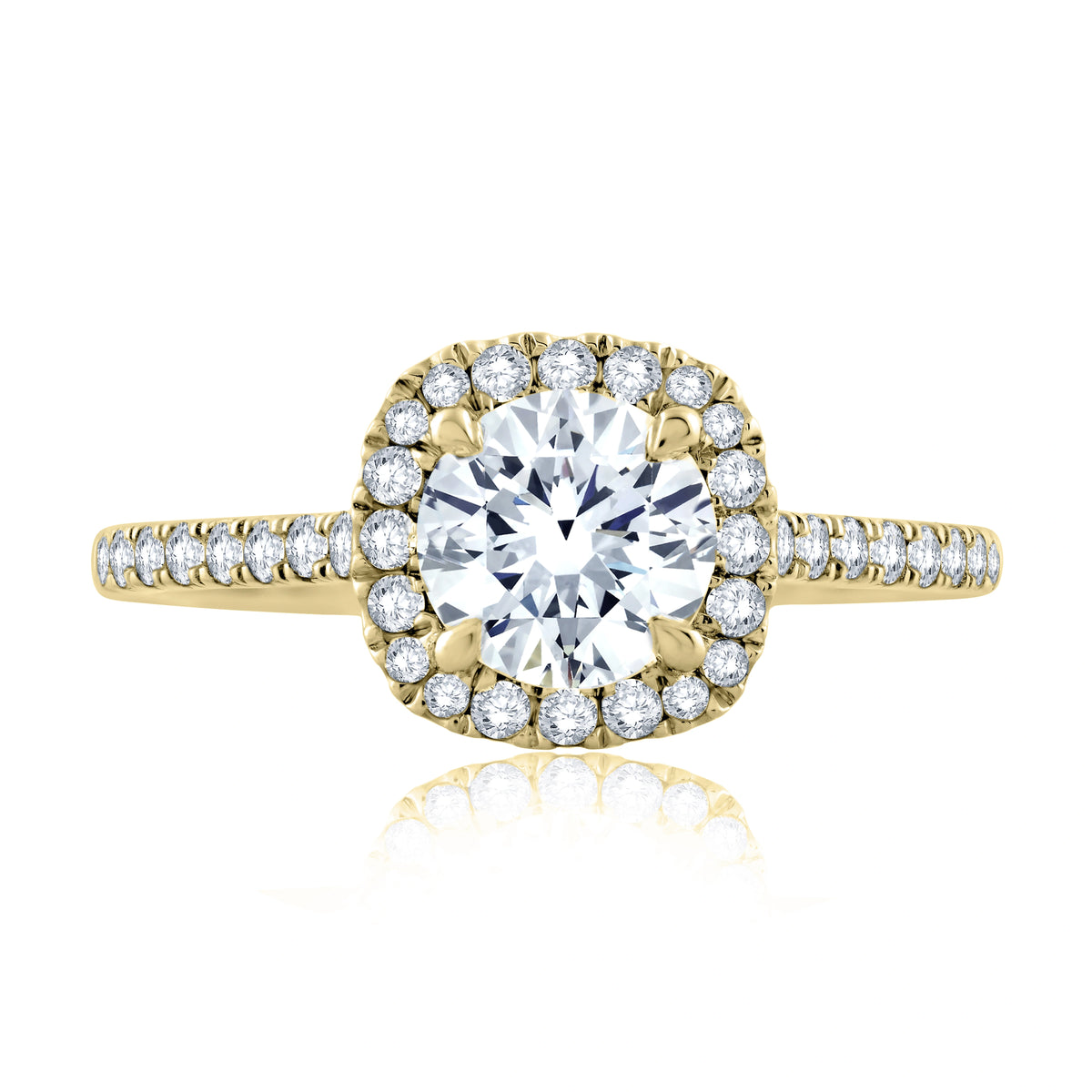 Diamond Engagement Ring with Quilts® Interior