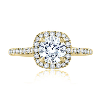 Diamond Engagement Ring with Quilts® Interior