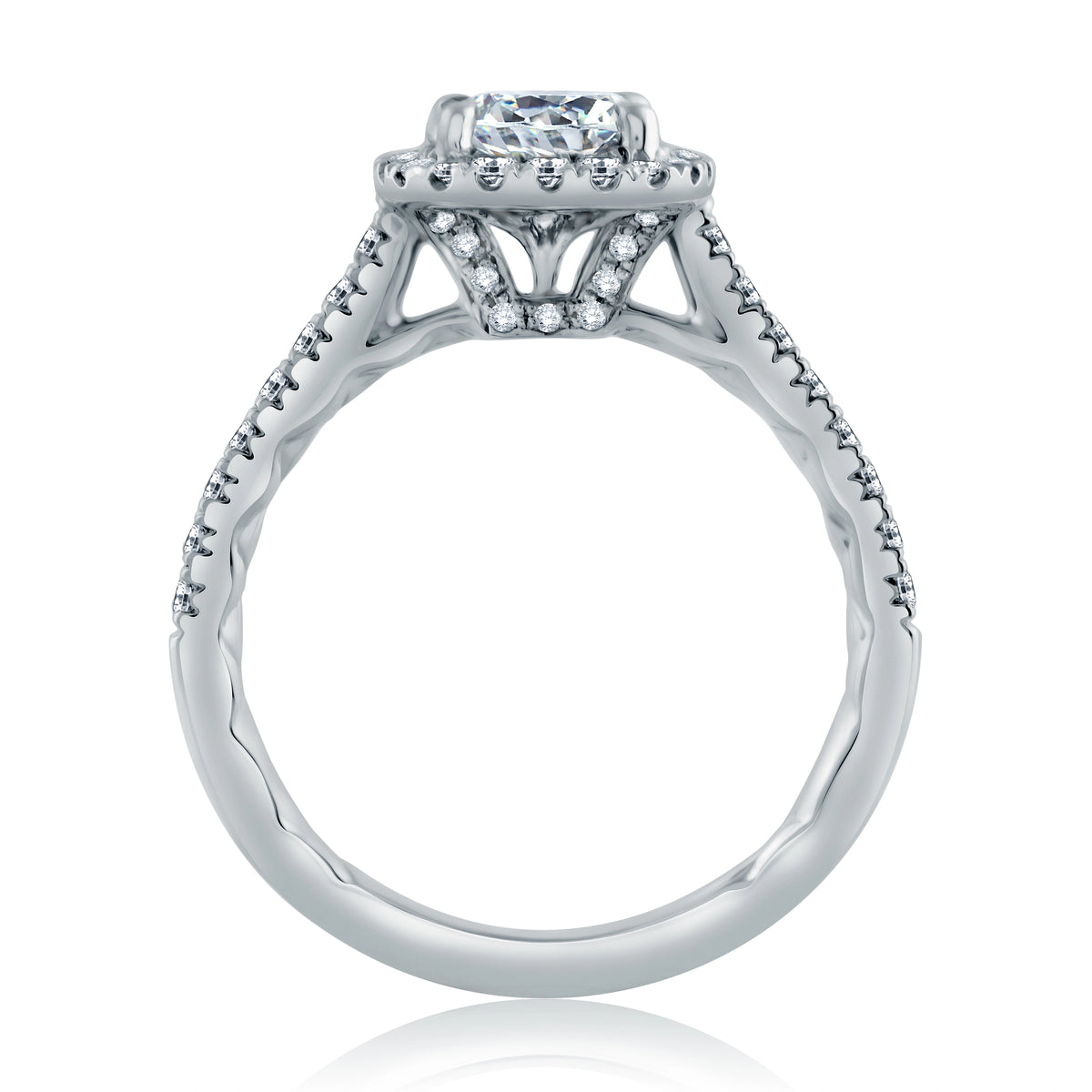 Diamond Engagement Ring with Quilts® Interior