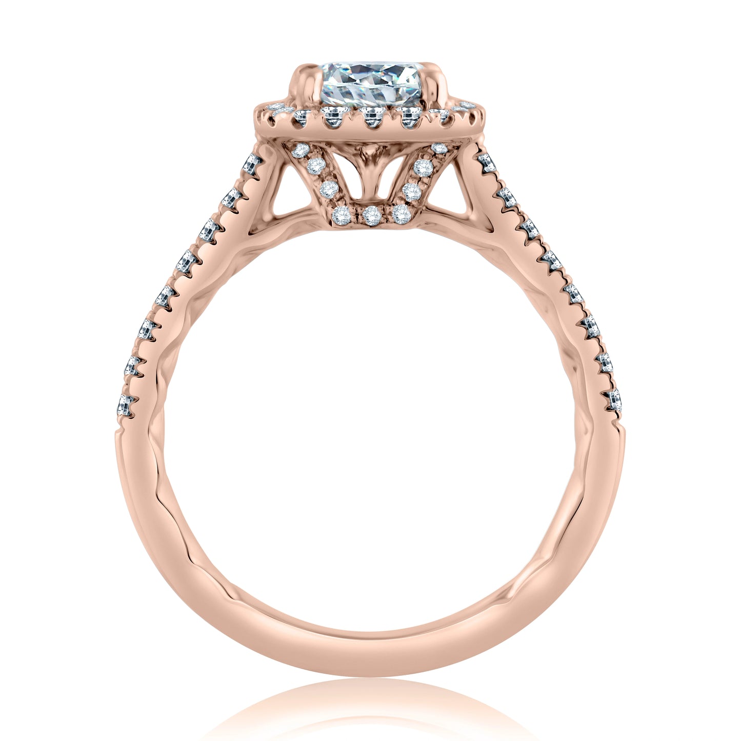 Diamond Engagement Ring with Quilts® Interior