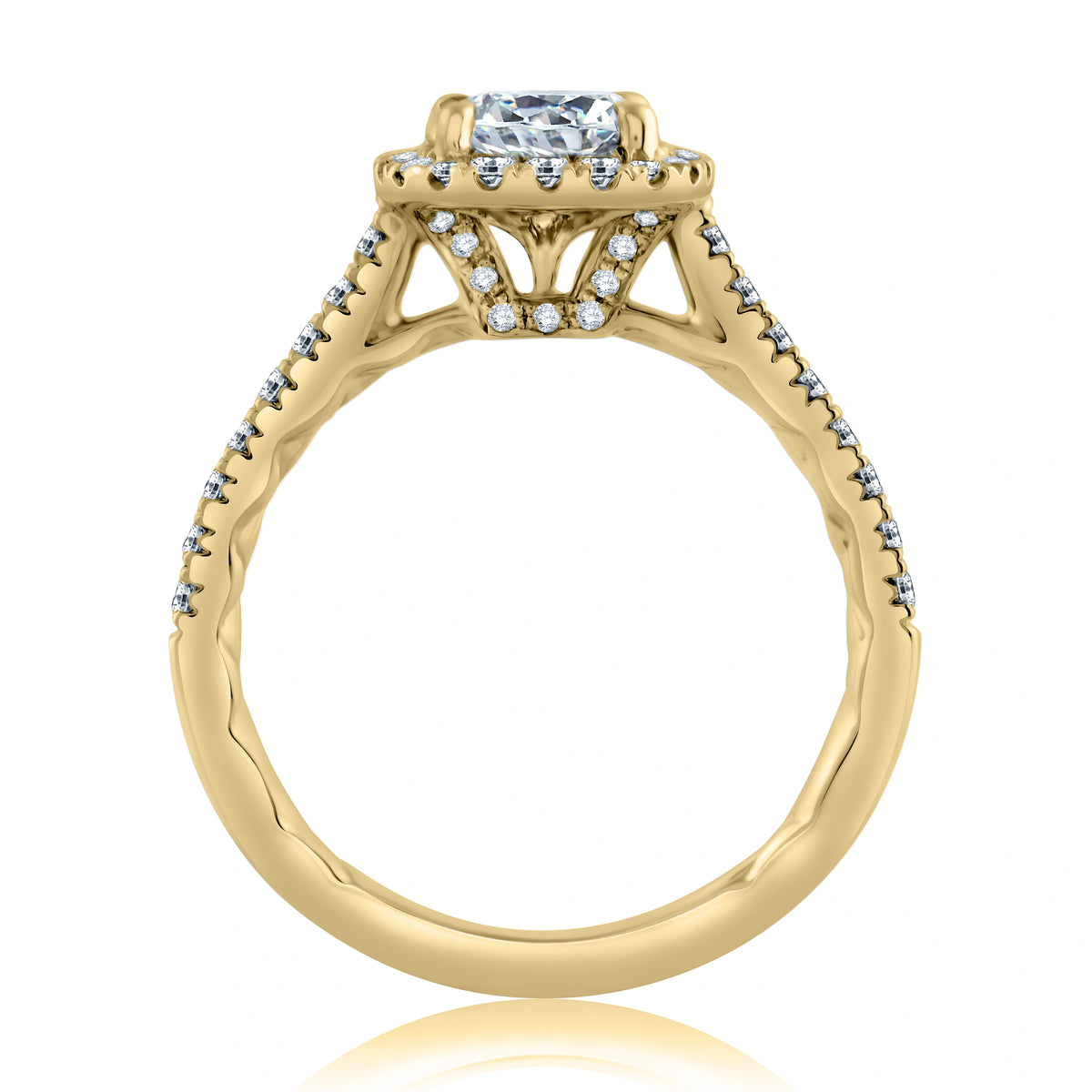 Diamond Engagement Ring with Quilts® Interior