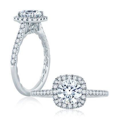Diamond Engagement Ring with Quilts® Interior