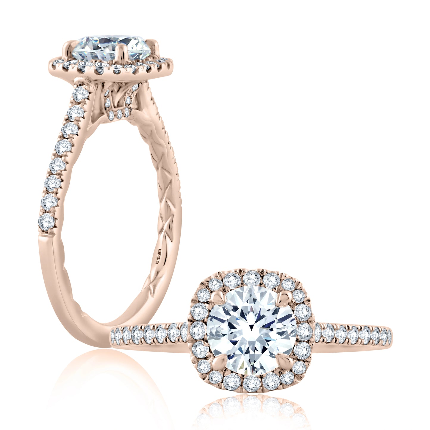 Diamond Engagement Ring with Quilts® Interior