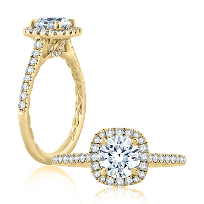 Diamond Engagement Ring with Quilts® Interior