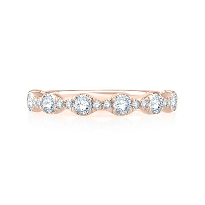Floating Bubble Diamond Wedding Band