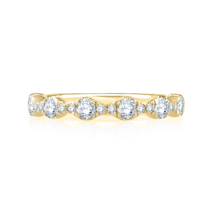 Floating Bubble Diamond Wedding Band