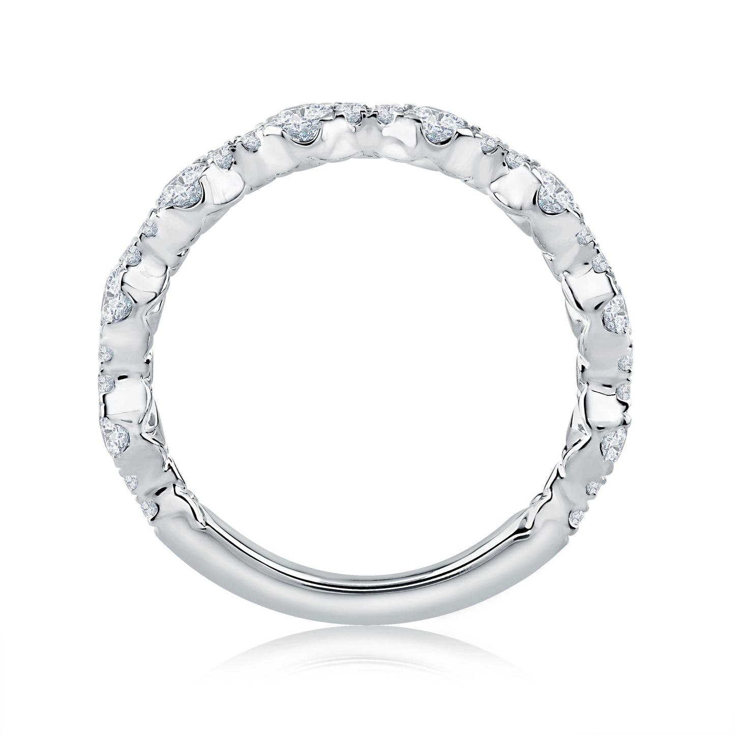 Floating Bubble Diamond Wedding Band