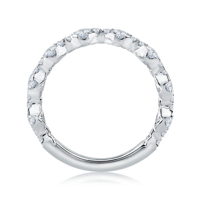 Floating Bubble Diamond Wedding Band