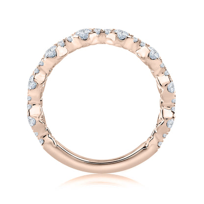Floating Bubble Diamond Wedding Band