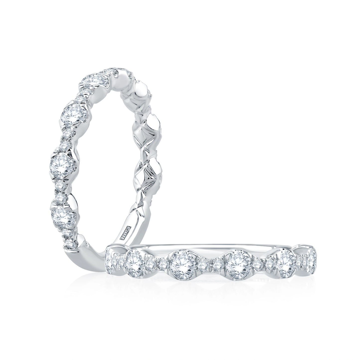 Floating Bubble Diamond Wedding Band