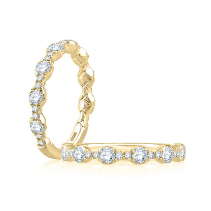 Floating Bubble Diamond Wedding Band