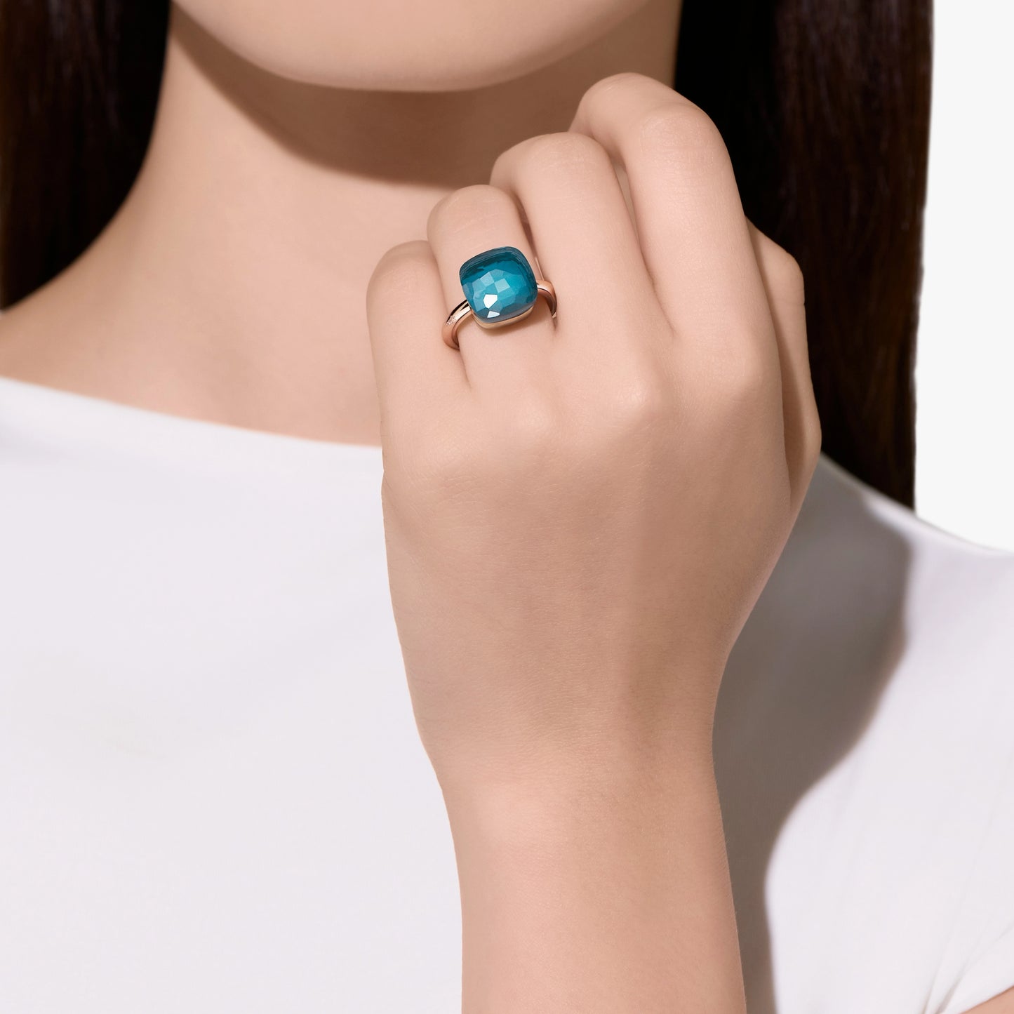 Pomellato Nudo Maxi London Blue Topaz Ring