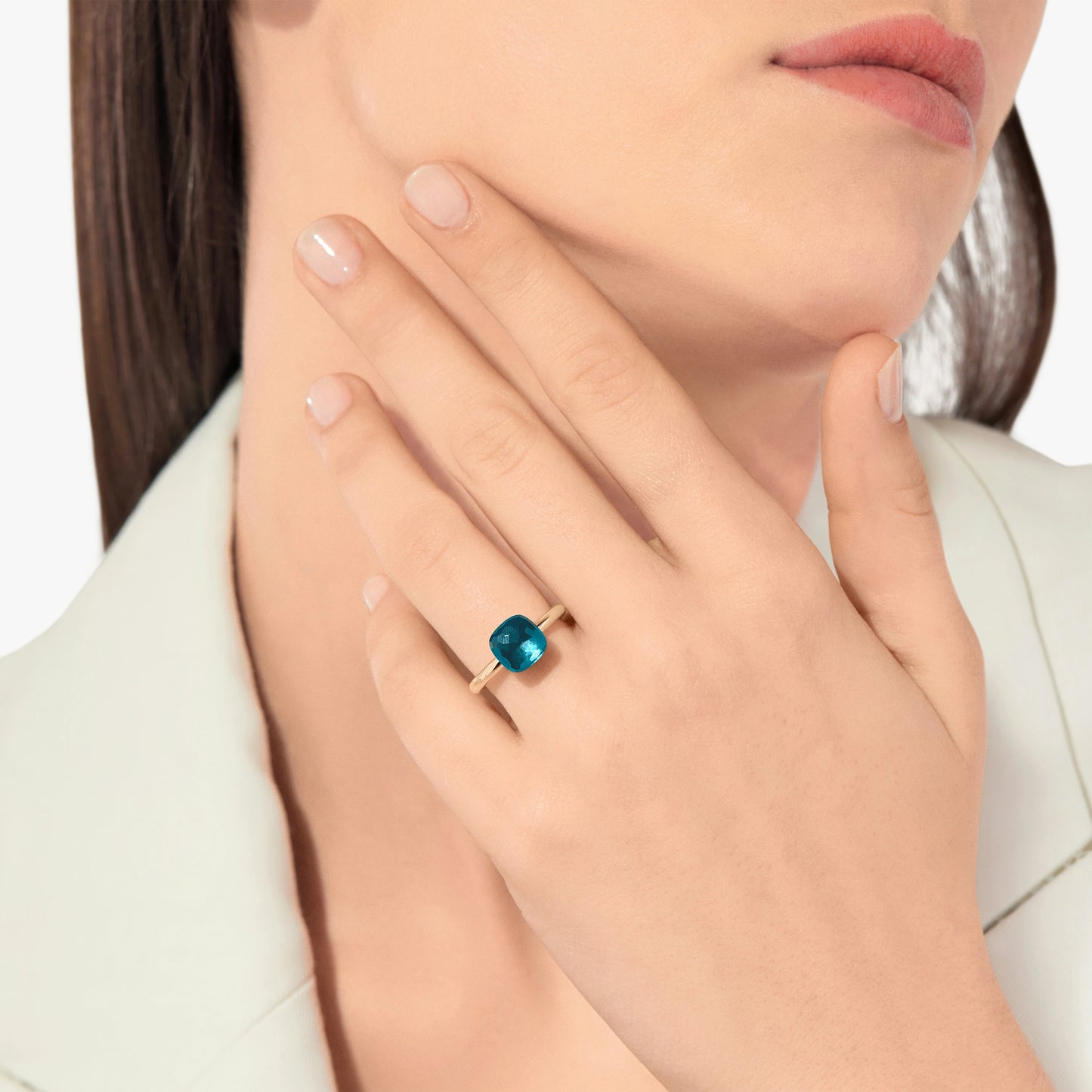 Pomellato Nudo Petite London Blue Topaz Ring