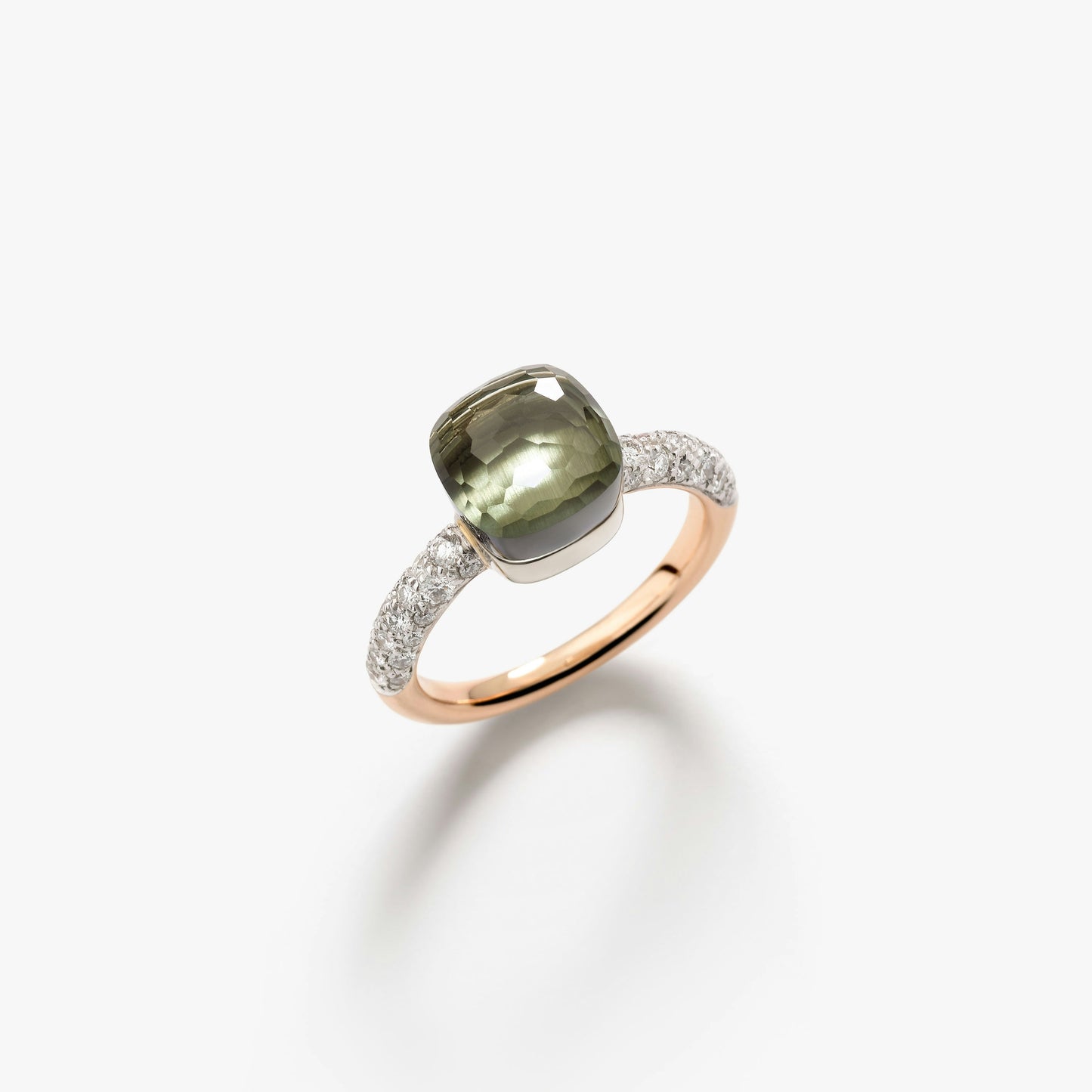 Pomellato Diamond And Prasiolite Nudo Petit Ring