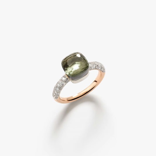 Pomellato Diamond And Prasiolite Nudo Petit Ring