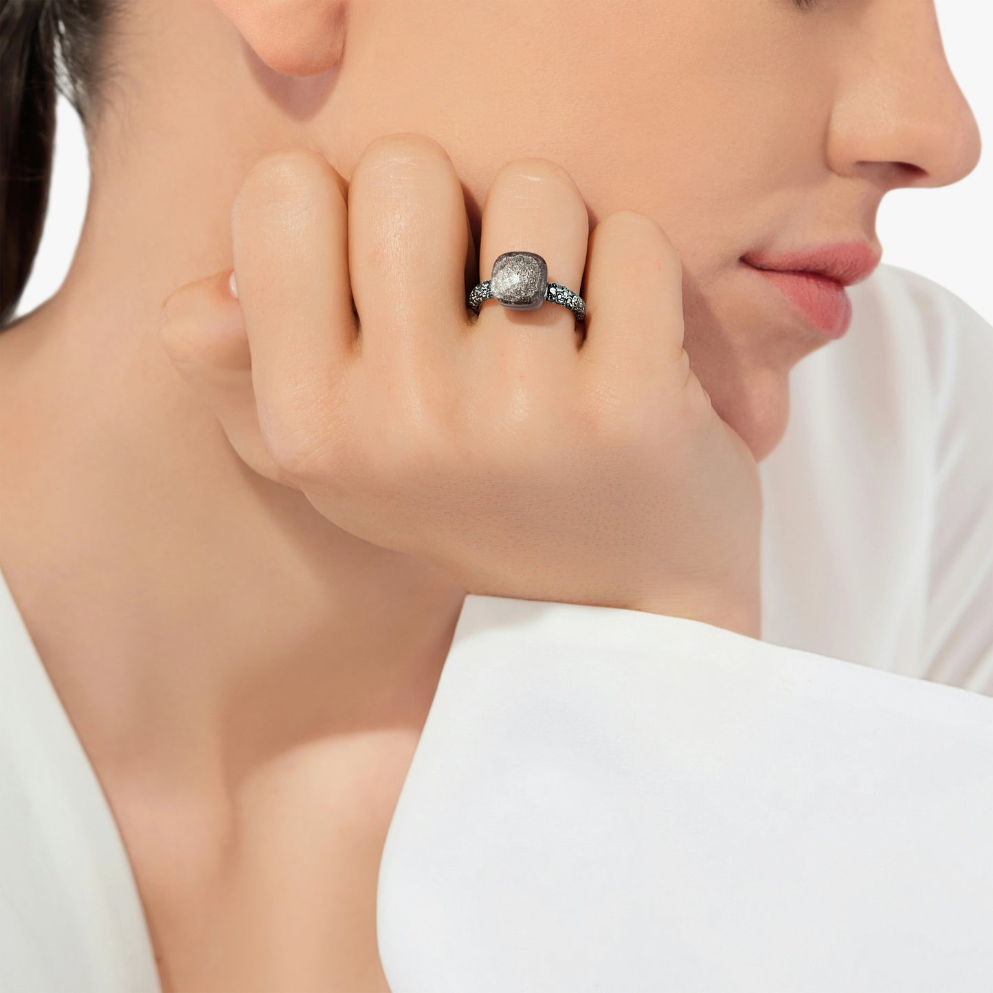 Pomellato Nudo Classic Obsidian Black Diamond Ring