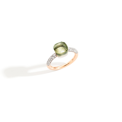 Pomellato Nudo Classic Ring With Prasiolite And White Diamonds