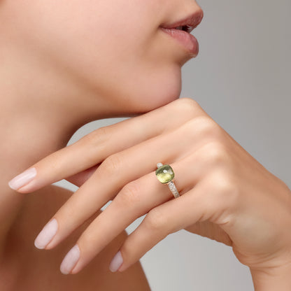 Pomellato Nudo Classic Ring With Prasiolite And White Diamonds