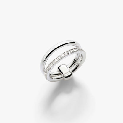 Pomellato 2 Rows Iconica Diamond Ring