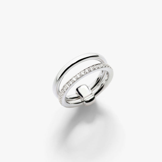 Pomellato 2 Rows Iconica Diamond Ring