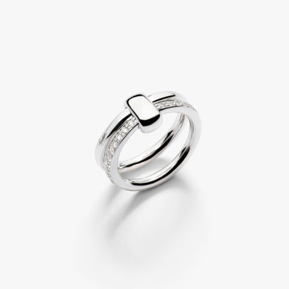 Pomellato 2 Rows Iconica Diamond Ring