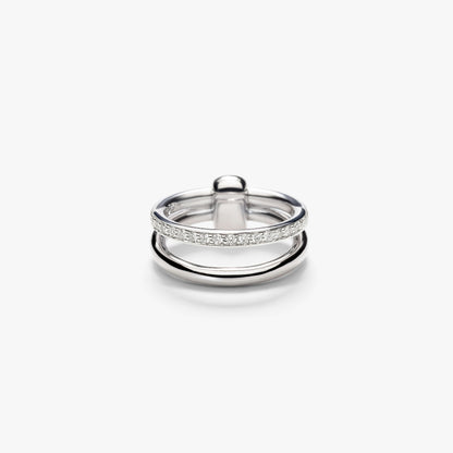 Pomellato 2 Rows Iconica Diamond Ring