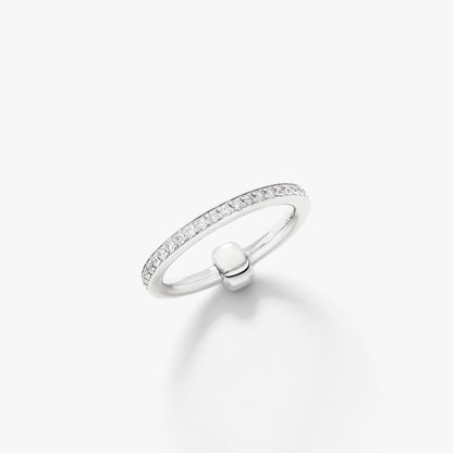 Pomellato Together Ring With White Diamonds And Gold Link