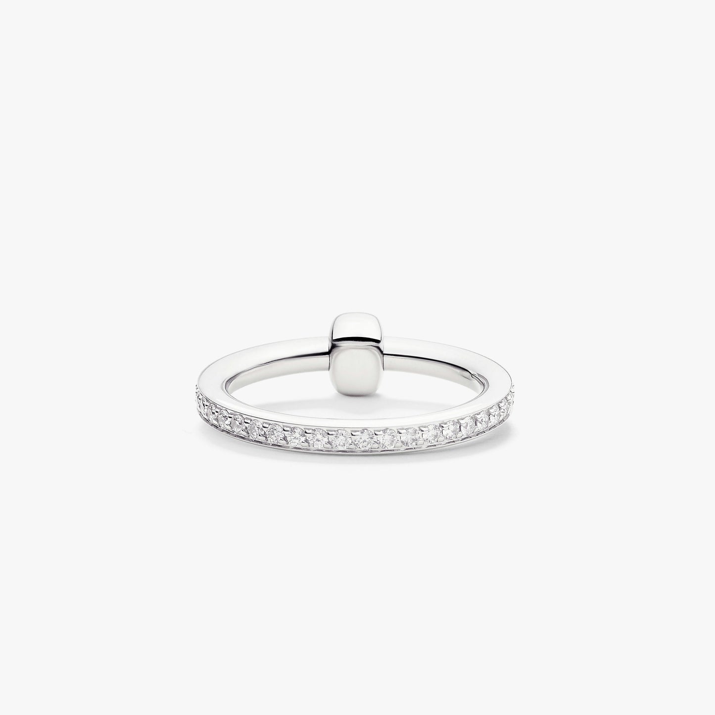 Pomellato Together Ring With White Diamonds And Gold Link