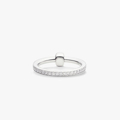 Pomellato Together Ring With White Diamonds And Gold Link