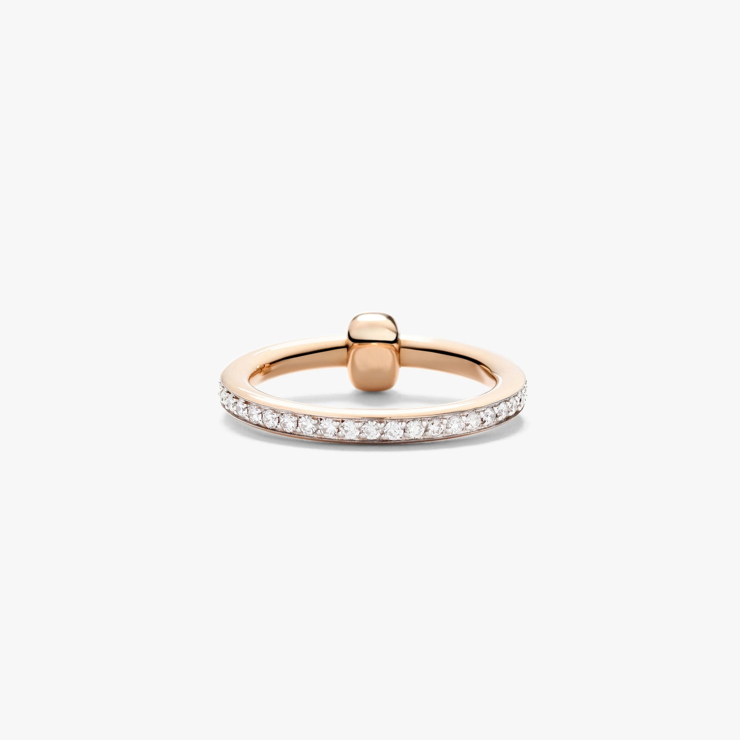 Pomellato Together Ring With White Diamonds And Gold Link