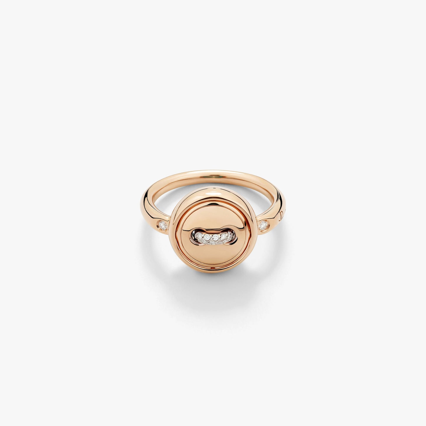 Pomellato Pom Pom Dot Reversible Ring With Turquoise And White Diamonds