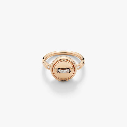 Pomellato Pom Pom Dot Reversible Ring With Turquoise And White Diamonds