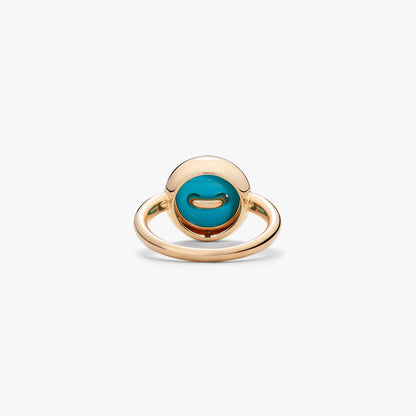 Pomellato Pom Pom Dot Reversible Ring With Turquoise And White Diamonds