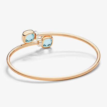 Pomellato Sky Blue Topaz And White Diamonds Nudo Bracelet