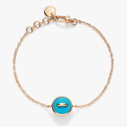 Pomellato Pom Pom Dot Turquoise And White Diamonds Bracelet