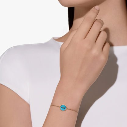 Pomellato Pom Pom Dot Turquoise And White Diamonds Bracelet