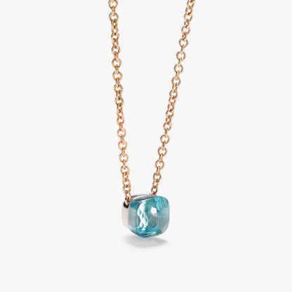 Pomellato Sky Blue Topaz Nudo Pendant Necklace
