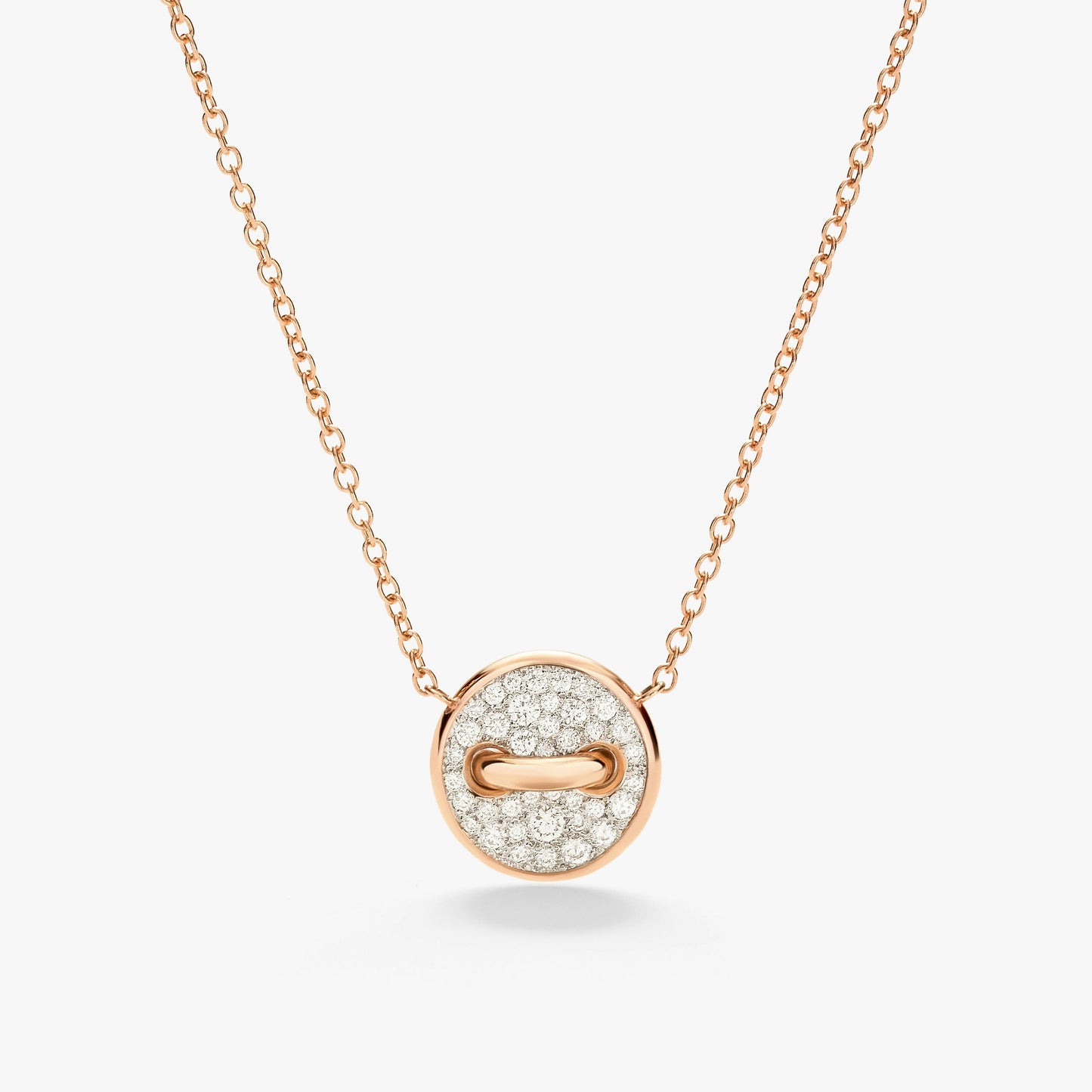 Pomellato Pom Pom Dot With White Diamonds And Mother Of Pearl Pendant Necklace