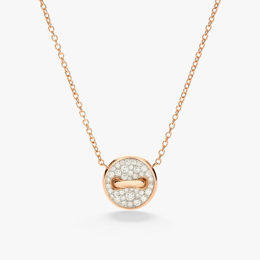 Pomellato Pom Pom Dot With White Diamonds And Mother Of Pearl Pendant Necklace