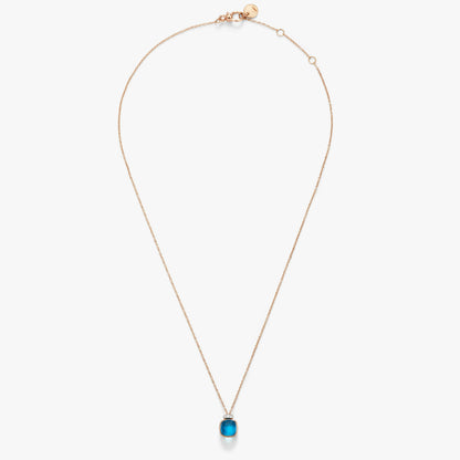 Pomellato Nudo Mini Pendant Necklace With London Blue Topaz And Diamond
