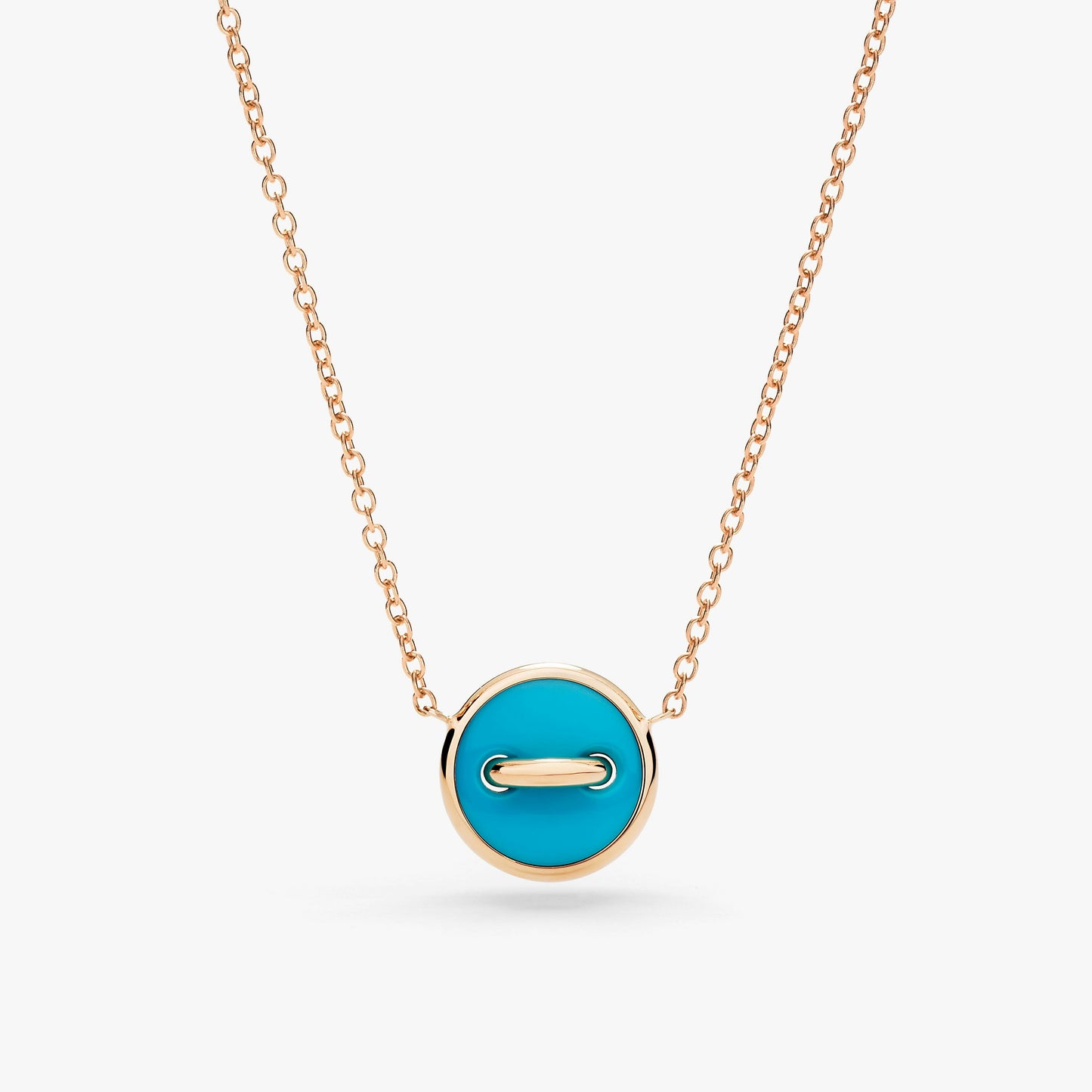 Pomellato Pom Pom Dot Turquoise And White Diamonds Pendant Necklace