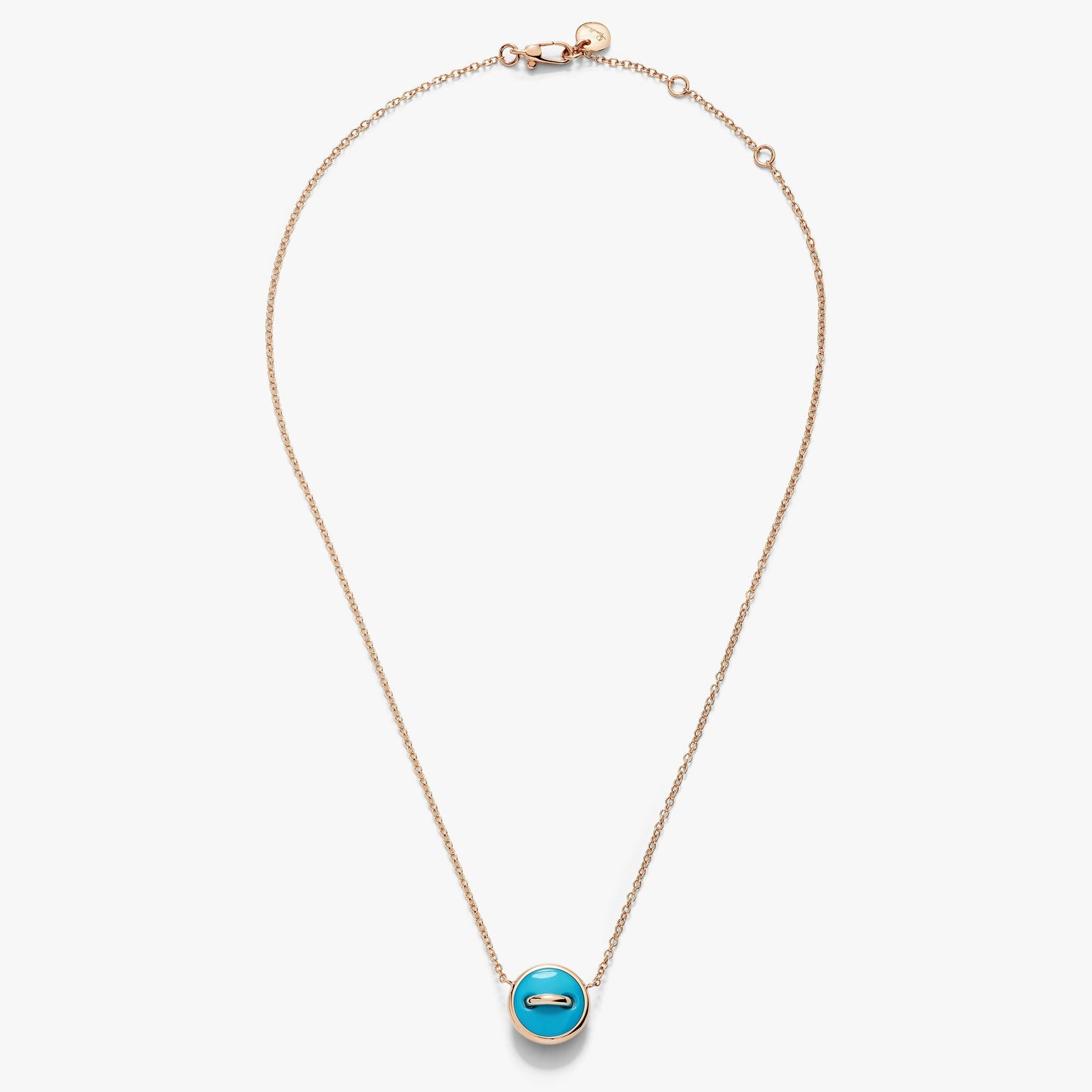 Pomellato Pom Pom Dot Turquoise And White Diamonds Pendant Necklace