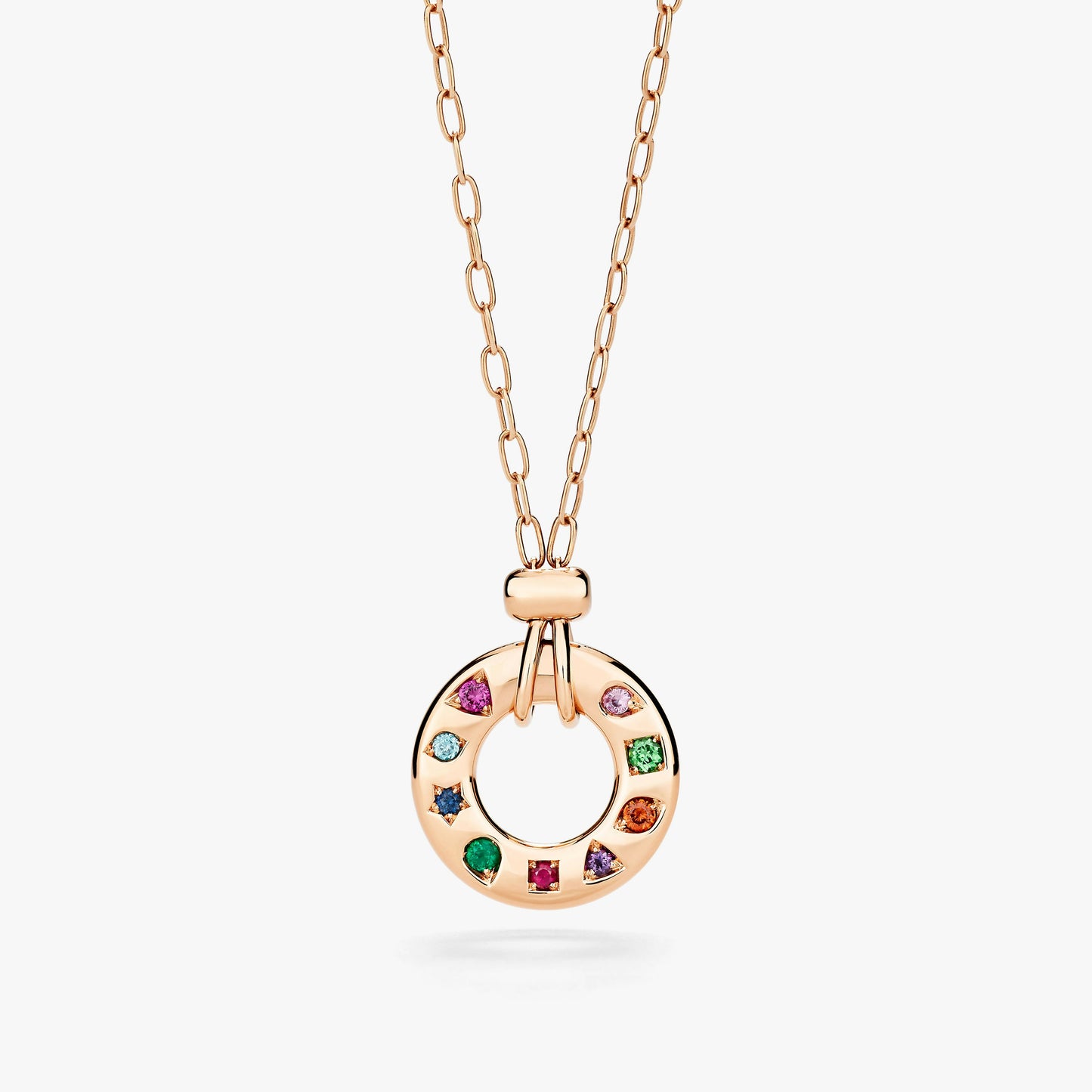 Pomellato Iconica Colored Stone Reversible Necklace With Pendant
