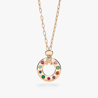 Pomellato Iconica Colored Stone Reversible Necklace With Pendant